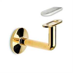 Håndlisteholder vinkel, skjult skrue, flad/rund håndliste, Messing