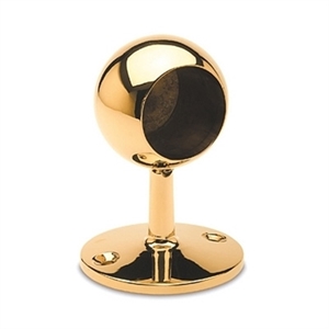 Håndlisteholder kugleformet ende, Ø 38,1 mm, Messing