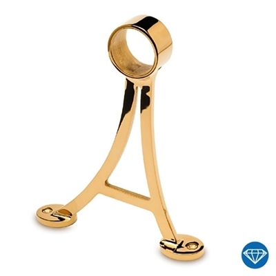 Fodhviler vægbeslag A-formet, Ø 38,1 mm, Messing