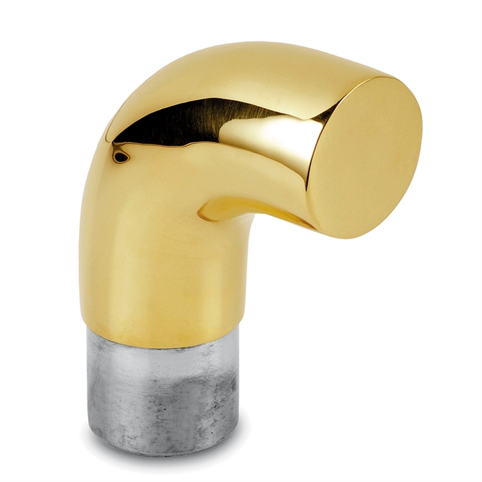 Endeprop bøjet, Ø38,1 mm, Messing