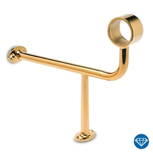 Fodhviler gulvbeslag T-formet, Ø 38,1 mm, Messing