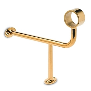 Fodhviler gulvbeslag T-formet, Ø 38,1 mm, Messing