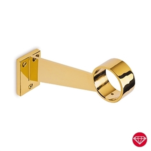 Fodhviler vægbeslag lige, Ø 38,1 mm, Messing