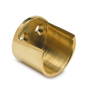 Åben flange til bøjlestang, Ø25,4 mm, Messing