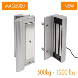 Locinox MAG5000 RAL9005 elektro magnetisk lås med håndtag.